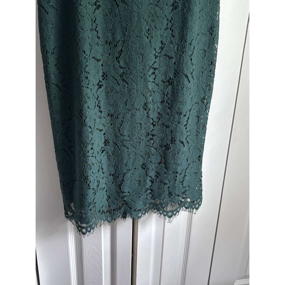 NWT Lulus Devotion Green Lace Midi Sheath Dress Size M MSRP $74 - Picture 7 of 11